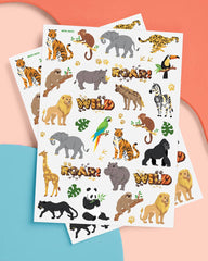 Jungle Animal Tattoos - 56 temporary tattoos - Pretty Day