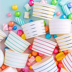 Clover Frenchie Stripes Treat Cups - 8 Pk. - Pretty Day