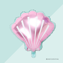 Mermaid Pink Pastel Seashell Foil Balloon
