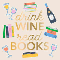 Drink Wine Read Books Cocktail Napkin 20pk. - Pretty Day
