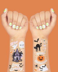 Spooky Halloween Tattoos - 50 temporary tattoos - Pretty Day