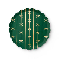 Emerald Green Signature Bow Plates Small 8pk. - Pretty Day
