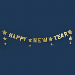 Gold 'Happy New Year Banner 2M - Pretty Day