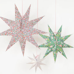 Meri Meri x Liberty Christmas Star Decorations 3pk.