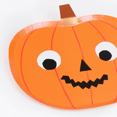Halloween Pumpkin Plates 8pk.