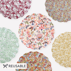 Meri Meri x Liberty Rustic Hues Reusable Plates Large 6pk.