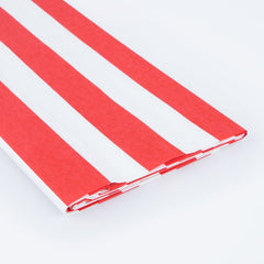 Red Striped Paper Tablecloth