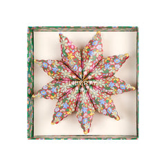 Meri Meri x Liberty Paper Star Christmas Tree Decoration 6pk.