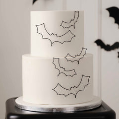 Halloween Black Wire Bat Halloween Cake Decorations - Pretty Day