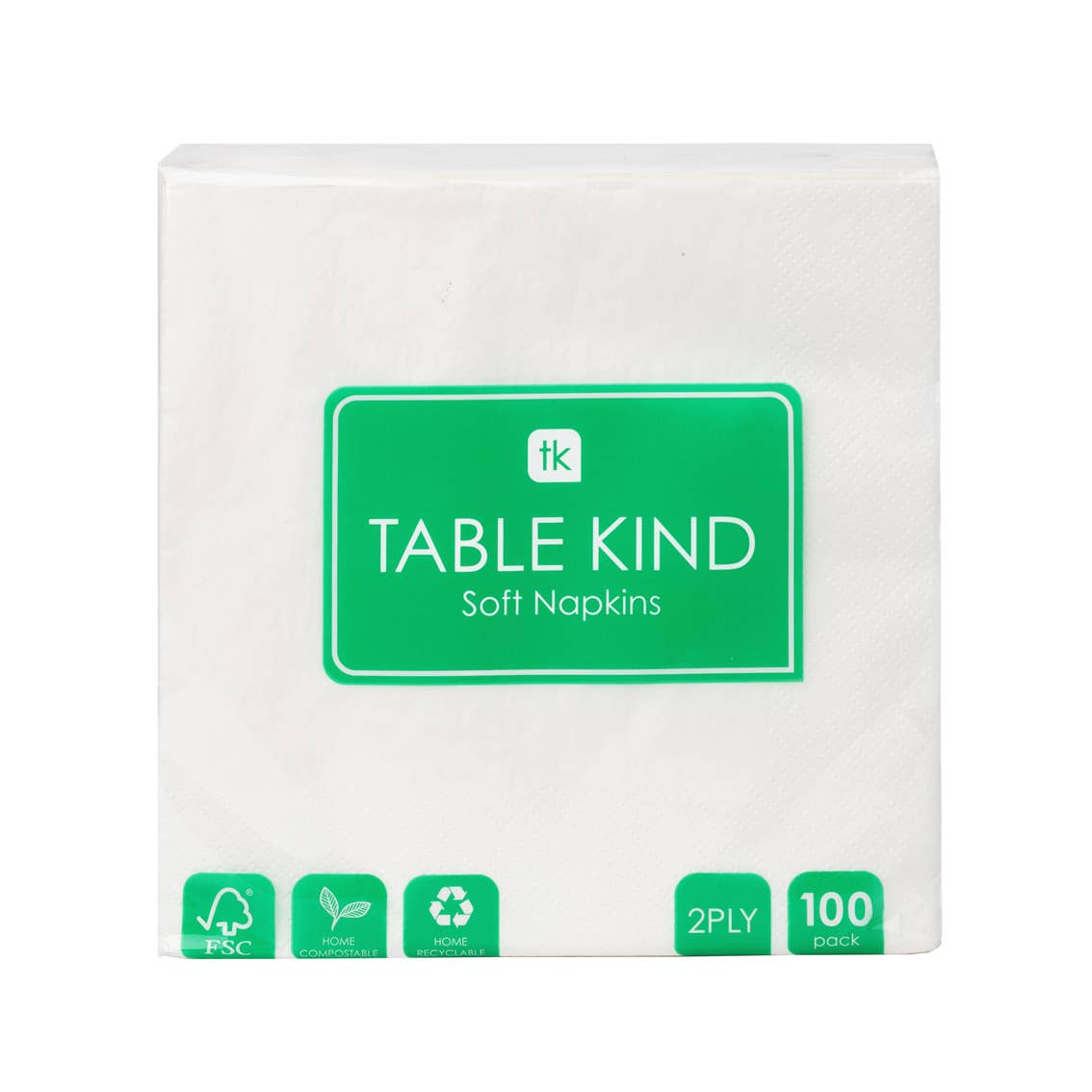 Plain White Compostable Paper Napkins 100pk. | Pretty Day