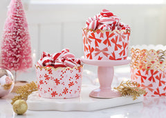Foiled Jumbo Bows on Pink 8 oz Baking Cups 40pk. - Pretty Day
