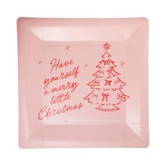 Merry Little Christmas Tree Plate 8pk.