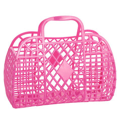 Sun Jellies Retro Basket Large- Berry Pink - Pretty Day