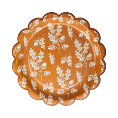 Acorns Scalloped Circle Paper Plate 8pk. - Pretty Day