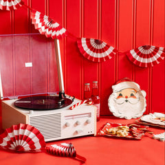 Red & White Fan Bunting Banner - Pretty Day