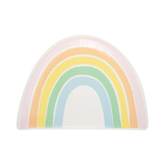 Pastel Rainbow Shaped Plate 8pk.