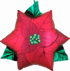 Poinsettia Jumbo Foil Balloon 26" - Pretty Day