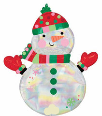 Shimmering Snowman Jumbo Foil Balloon 31" - Pretty Day