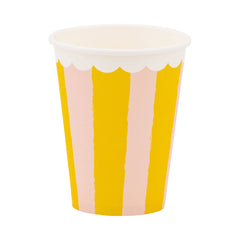 My Mind’s Eye - LEM1110 - Yellow & Pink Striped Party Cup - Pretty Day