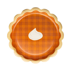 Fall Pumpkin Pie Dessert Paper Plate 8pk. - Pretty Day