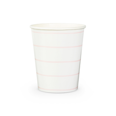 Jollity & Co. + Daydream Society - Frenchie Striped 9 oz Cups - 8 Pk.: Blush - Pretty Day