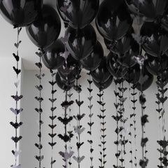 Halloween Balloons Ceiling Kit with Bat Balloon Tails - Pretty Day