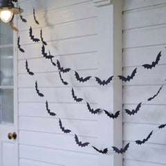 Black Bat Halloween Garland - Pretty Day