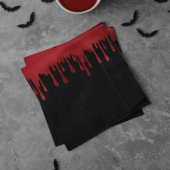 Blood Drip Foiled Paper Halloween Napkins Small-16pk. - Pretty Day
