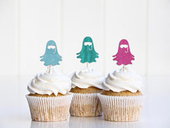 Scuba Ghost Summerween Cupcake Toppers - Pretty Day