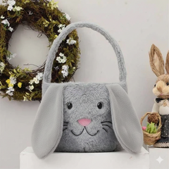 Grey Bunny Easter Basket
