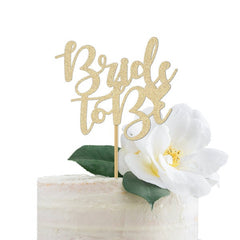 Bride To Be Cake Topper  Gold Bridal Shower Decoration Miss to Mrs Sign  Decor Script Calligraphy Decorations Bachelorette Glitter Sparkly - Pretty Day