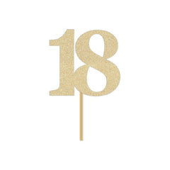 18th Birthday Party Supplies Number 18 Cake Topper - Pretty Day