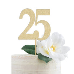 25th Birthday Cake Topper, 25th Anniversary Party Decor Decorations - Pretty Day