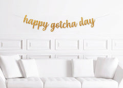 Happy Gotcha Day Adoption Banner, Congratulations Dog Adoption, Party Decorations , Adoption Shower Decor - Pretty Day