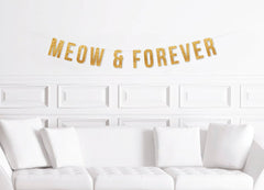Cat Lover Bachelorette Party, Meow & Forever Cat Adoption Banner, Pet Adoption Party, Cat Birthday