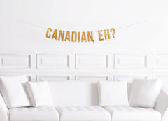 Canadian Eh? Party Banner, Canada Day Party Decorations, Canada Day Party Decor Supplies, Red and White