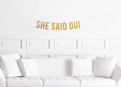 Paris French Themed Bridal Shower Decorations, She Said Oui Banner, Bachelorette Party Decor, Wedding Shower Decoration Sign - Pretty Day