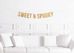 Halloween  Birthday Decorations, Sweet & Spooky Banner , Halloween 1st Birthday Decor, Girl or Boy, Cute - Pretty Day