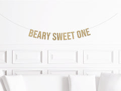 Beary Sweet One Banner, Teddy Bear Birthday Decorations, Teddybear 1st Birthday, Beary Sweet To Be One, Bear Themed Party Decor - Pretty Day
