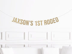 Cowboy Birthday Decorations, Custom 1st Rodeo Banner, Personalized Cowboy 1st Birthday Decorations, Rodeo First Birthday, Boy's 1st - Pretty Day