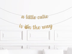 Cutie Baby Shower Decorations, A Little Cutie is On The Way Banner, Orange Themed Baby Shower, Clementine Gender Reveal, Girl or Boy - Pretty Day