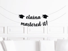 Mastered It Banner / Masters Degree Graduation Party Decorations for a  Man  or Woman / Master&#39;s Degree Celebration Decor Daughter Son Grad - Pretty Day