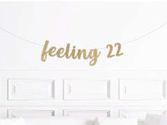 22nd Birthday Party Decorations, Feeling 22 Party Banner, I'm Feelin 22 Sign, Feelin 22 Banner - Pretty Day