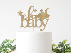 Moon and Stars Baby Shower Cake Topper, Love You To The Moon And Back Decorations, Moon and Stars Baby Shower Decor ,Silver Gender Neutral - Pretty Day