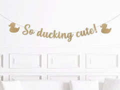 Duck Theme Baby Shower Decorations, Rubber Ducky Theme 1st Birthday Party Decor, So Ducking Cute Banner Party Supplies, Rubber Duck - Pretty Day