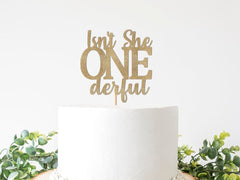 Isn't She Onederful Cake Topper, Girl's 1st Birthday Cursive Party Decorations, First Birthday Decor, Isn't She Lovely Supplies - Pretty Day