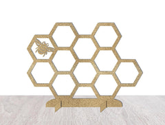 Bee Themed Baby Shower Decorations, Paper Honeycomb Table Centerpiece, Beeday Decor, Babee Theme, Bumble Bee Center Piece Self Standing - Pretty Day