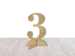 3rd Birthday Table Decorations, Third Birthday Centerpiece, Boy Girl Gold 3 Table Number Decor, Party Supplies