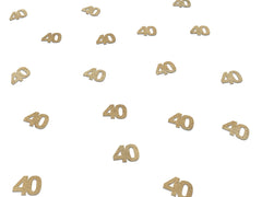 40th Birthday Decorations, Glitter Paper 40 Confetti, 40 & Fabulous Decor, Party Supplies Forty Man Woman, Gold, Rose Gold, Anniversary - Pretty Day