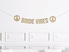 70s Bachelorette Decorations, 80s Bach Decor, Bride Vibes Banner w/ Peace Signs, Groovy Party Supplies, Hen Party Stagette Dazed & Engaged - Pretty Day